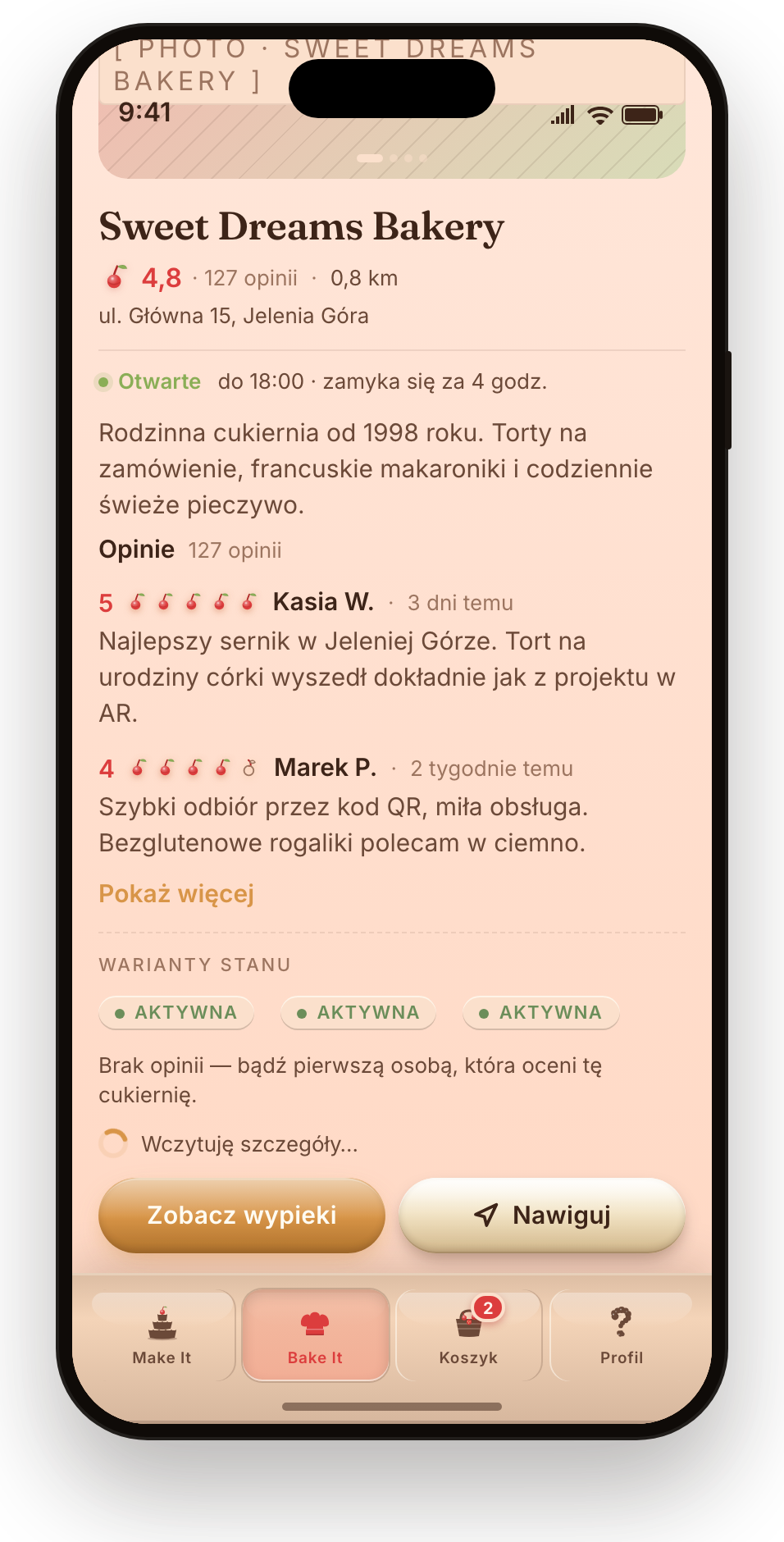 Karta cukierni